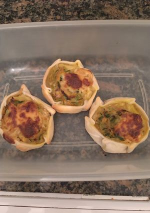 Una foto de Tarteletas de verdura y pollo