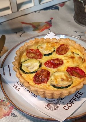 A picture of Vegetarian French Quiche Lorraine.