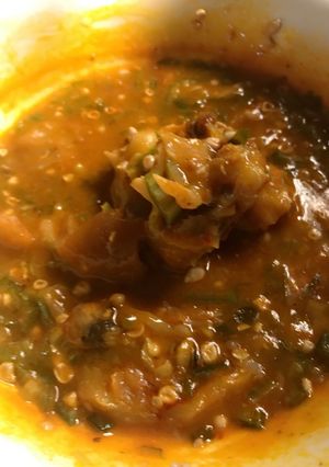 A picture of Okra soup.