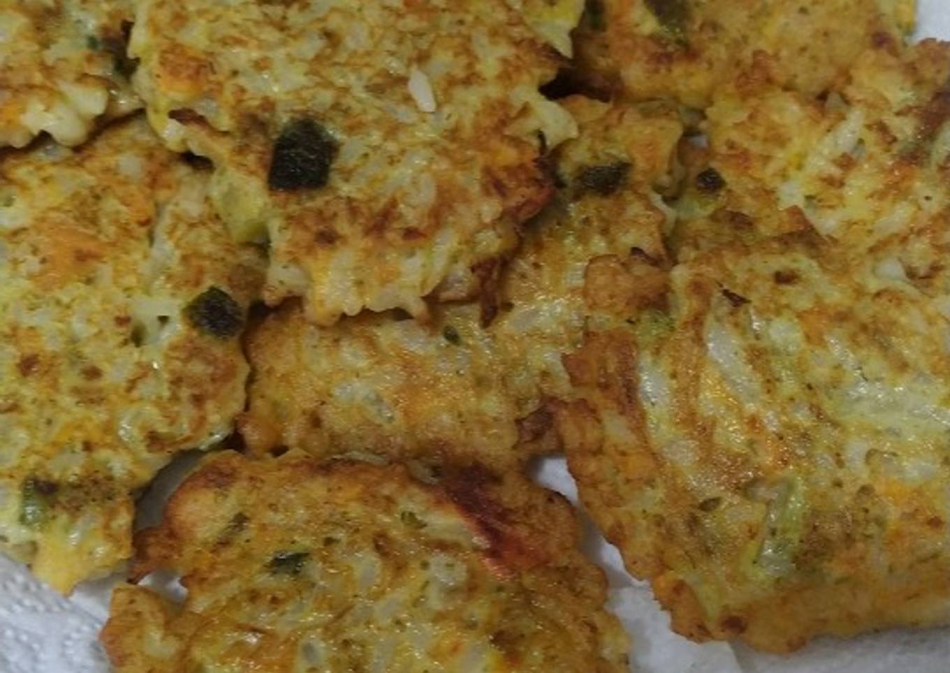 Torrejas de arroz y verduras