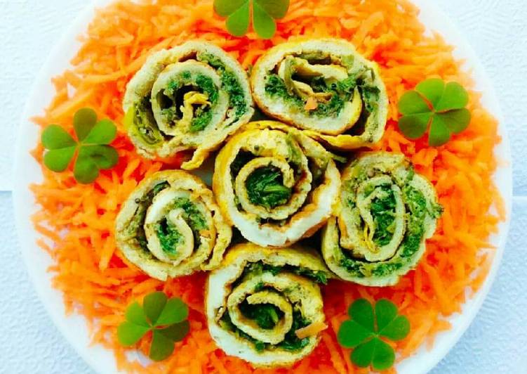 Simple Way to Make Favorite Egg spinach pin wheels