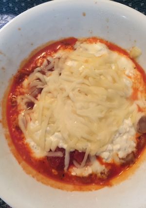 A picture of Single Serve Lasagna in a Bowl.