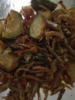 Foto resep Tumis ikan teri asin terong ijo