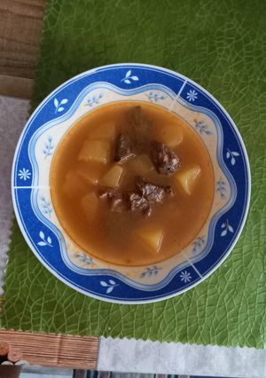 Savanyú krumplileves recept fotója