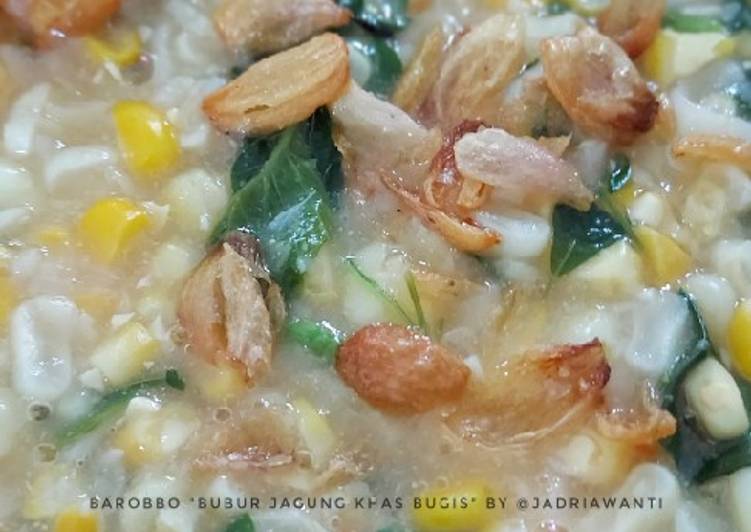 {Resep Barobbo "Bubur Jagung Khas Bugis" Kekinian