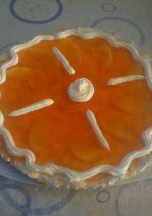 Una foto de Tarta de gelatina de durazno!!