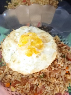 Foto resep Nasi goreng telur Korea (viral)