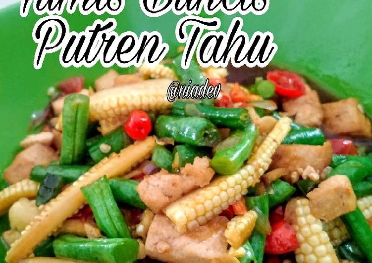 Tumis Buncis Putren dengan tahu