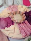 Cheese & Charcuterie Platter with Roquefort Dip