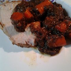 A picture of Drunken pork with vegetables.