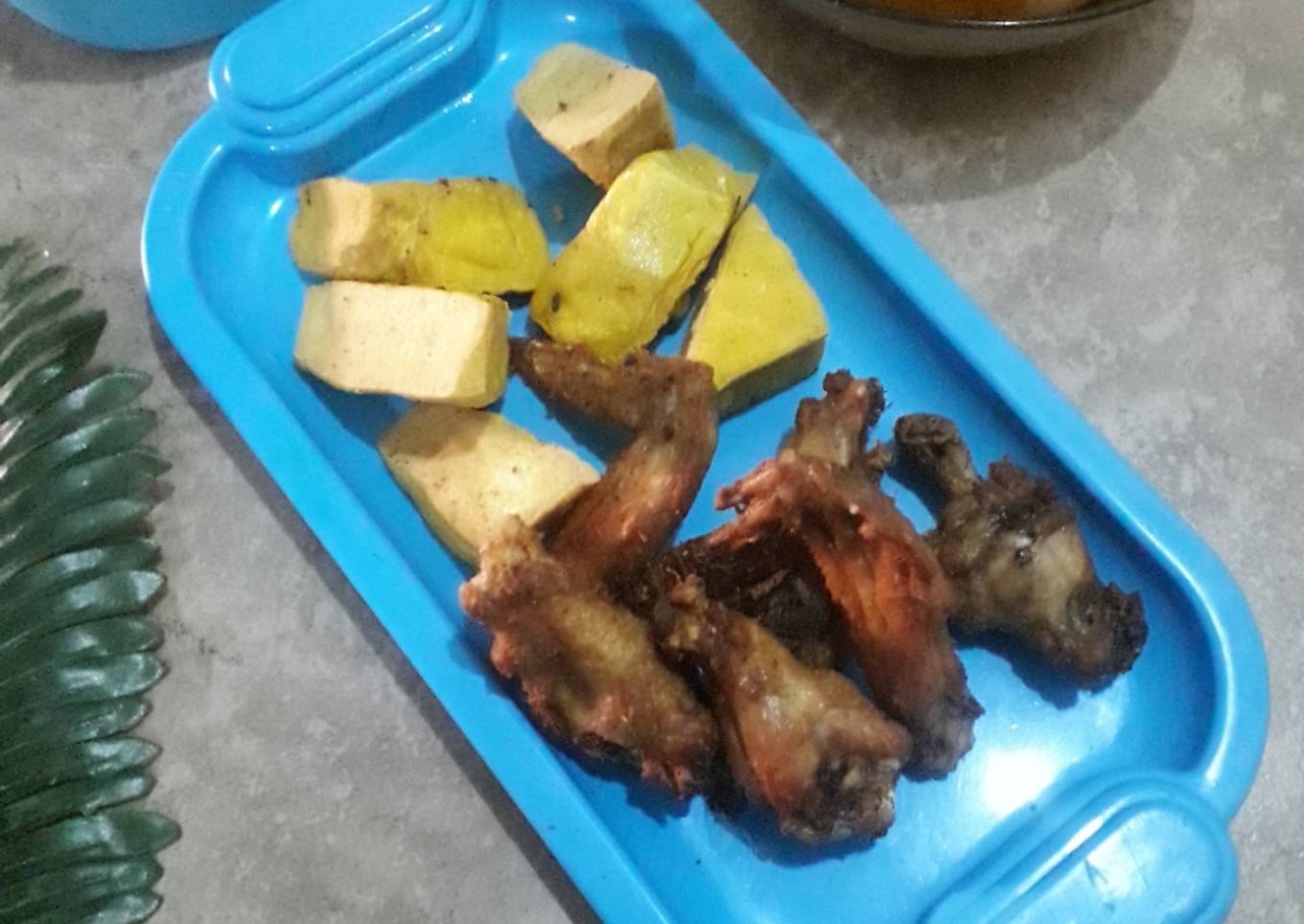 Tahu ayam goreng baput