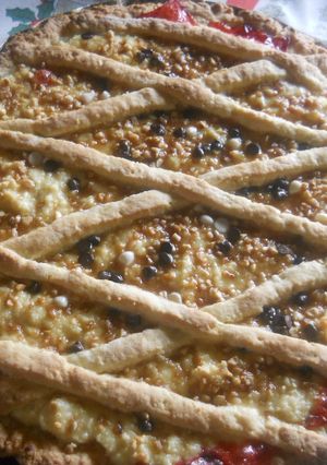 Una foto de Tarta de ricota y frambuesa