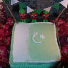 Flag cake A picture of Flag cake.
