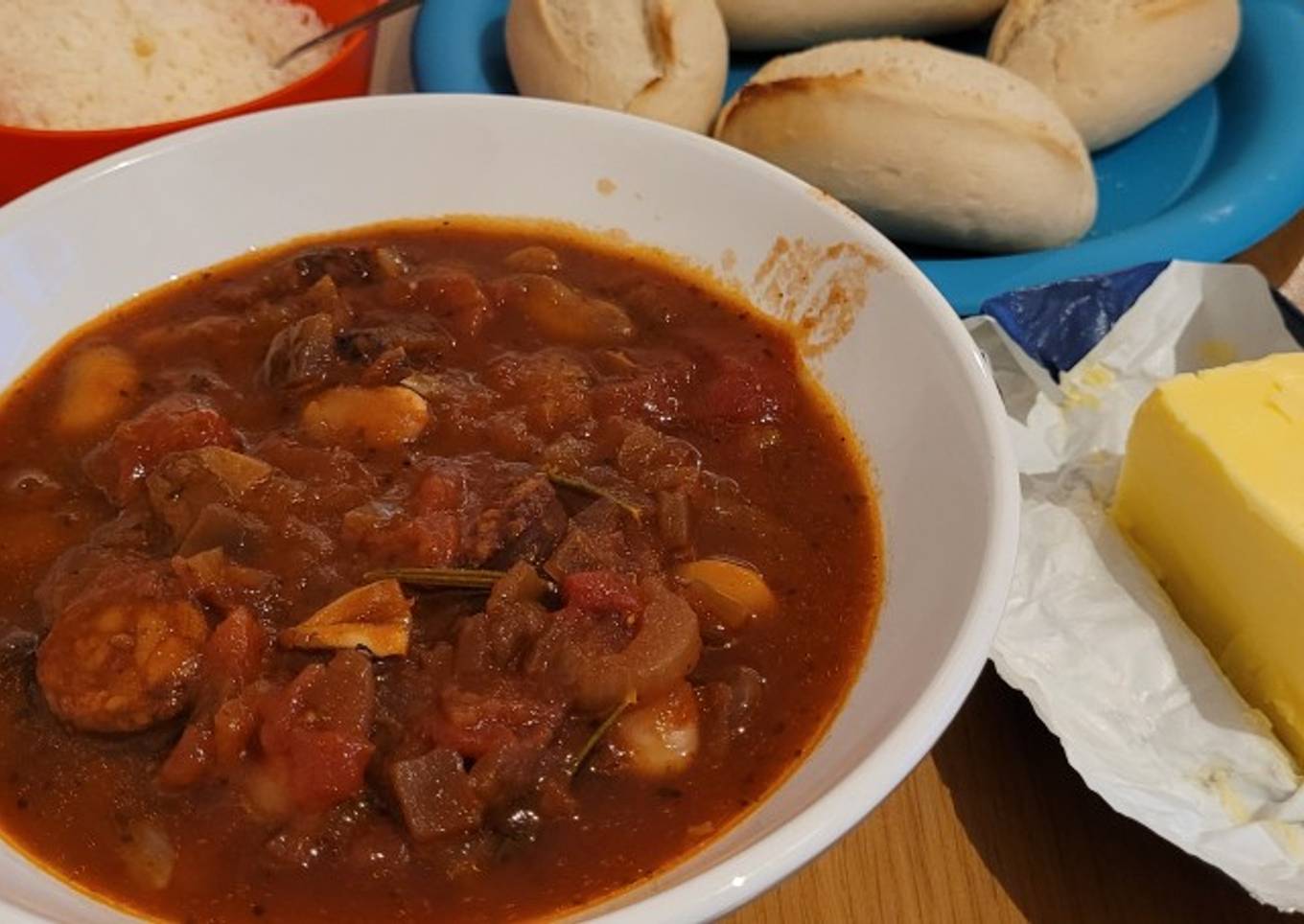 Slow Cooker Chorizo and Butter Bean Stew