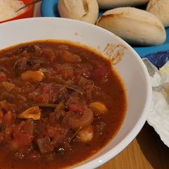A picture of Slow Cooker Chorizo and Butter Bean Stew.