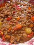 Guisado de frijoles bayos