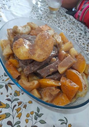 Una foto de Cuadril Machado con frutas y verduras!