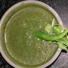 Green coriander leaf ki chutney A picture of Green coriander leaf ki chutney.