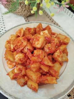 Foto resep Balado Kentang Udang Tahu