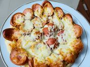 Hình ảnh của pizza xúc xích