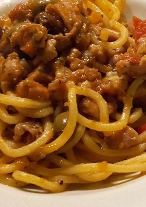 Foto principal de Pasta fresca con salsa de conejo y olivas taggiasche