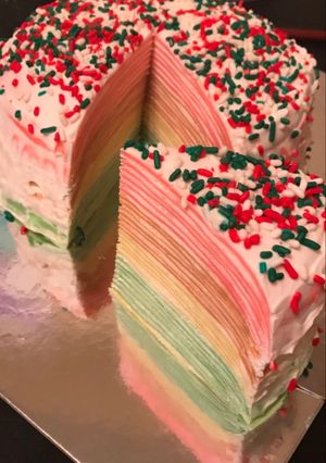Foto resep Rainbow miles crepes