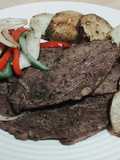 Bifes a la Planchetta con verduras