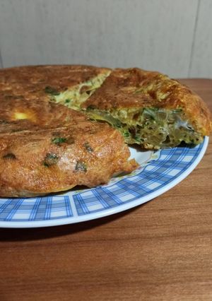 Una foto de Tortilla de papas fritas sobrantes