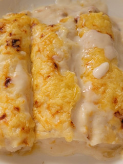 Una foto de Canelones de dorada y langostinos. Riquísimos y de categoría