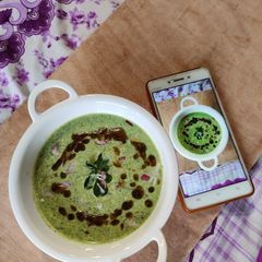 A picture of Methi Onion Rayata.