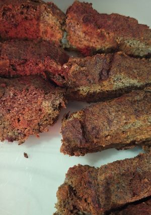 A picture of Low carb beetroot toast.