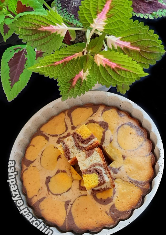 عکسی از دستور کیک زرافه با فر دستساز 🌸