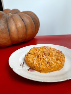 Foto di Risotto zucca e pancetta affumicata