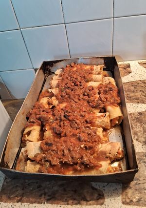 Una foto de Canelones de Zapallo y Boniato, Zanahoria con Tuco