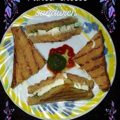 Paneer cheese sandwich A picture of Paneer cheese sandwich.