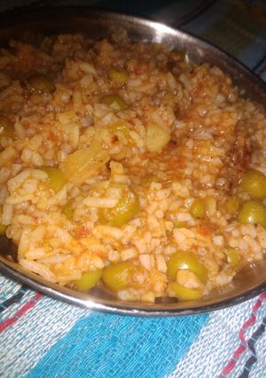 A picture of Matar rice.
