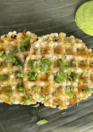 A picture of Sabudana waffle.