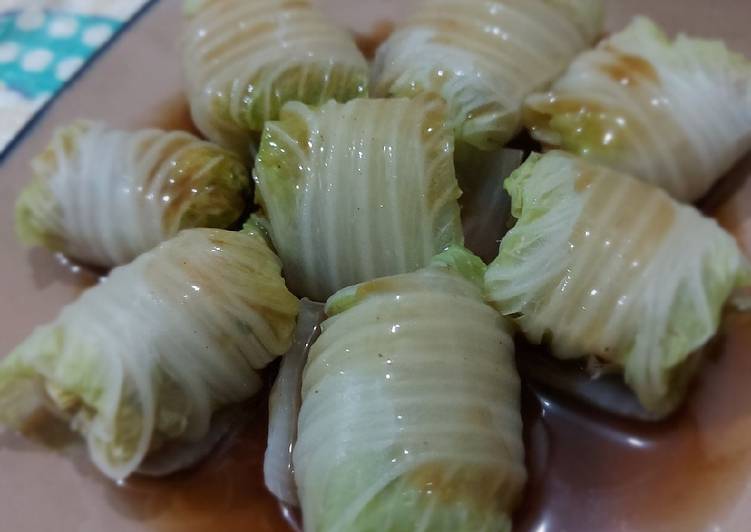 Resep Daging gulung sawi putih, Enak Banget