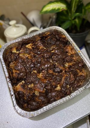 Foto resep Chocolate Croissant Pudding
