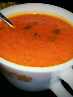 A picture of Creamy Tomato Basil Soup.