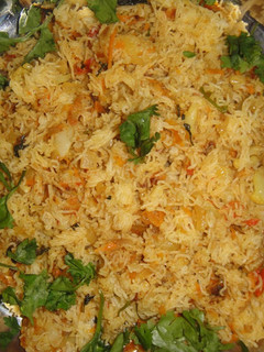 A picture of Idiyappam biryani.