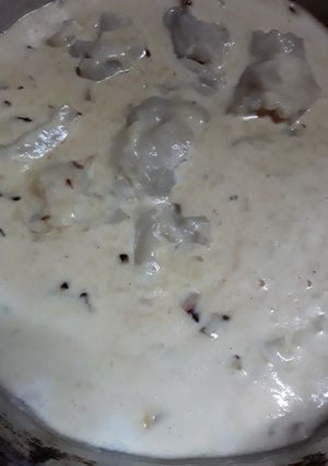 Una foto de Ravioles de ricota c/crema al verdeo y queso rallado