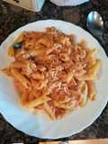 Macarrones sin gluten con palometa