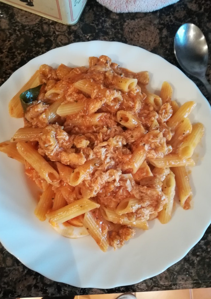 Una foto de Macarrones sin gluten con palometa