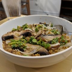 A picture of Crispy mushroom dal with coriander chutney.