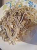 Spaghetti a los dos quesos con champiñones 🍴