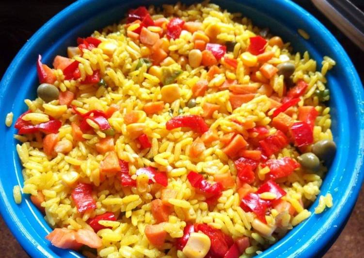 Steps to Prepare Appetizing Garnished palmoil rice Cooking Basics for Beginners