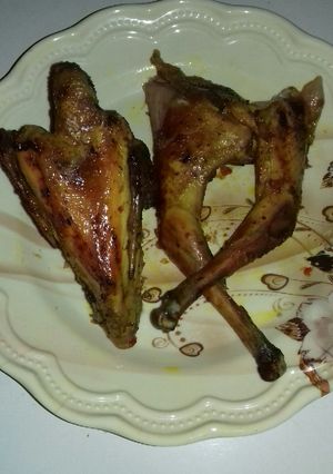A picture of Oven baked local chicken.