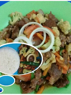 Foto resep Beef teriyaki "campur