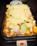Galbi de pollo con Queso a la placa de hierro Coreano 치즈 닭 갈비　Japonés CheeseDATSKALBI🇰🇷🇺🇾🇯🇵チーズダッカルビ